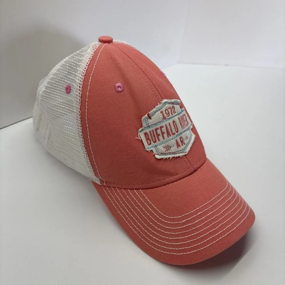 Pink/White Buffalo River Snapback Cap Arkansas Rafting USA Printed Cap‎